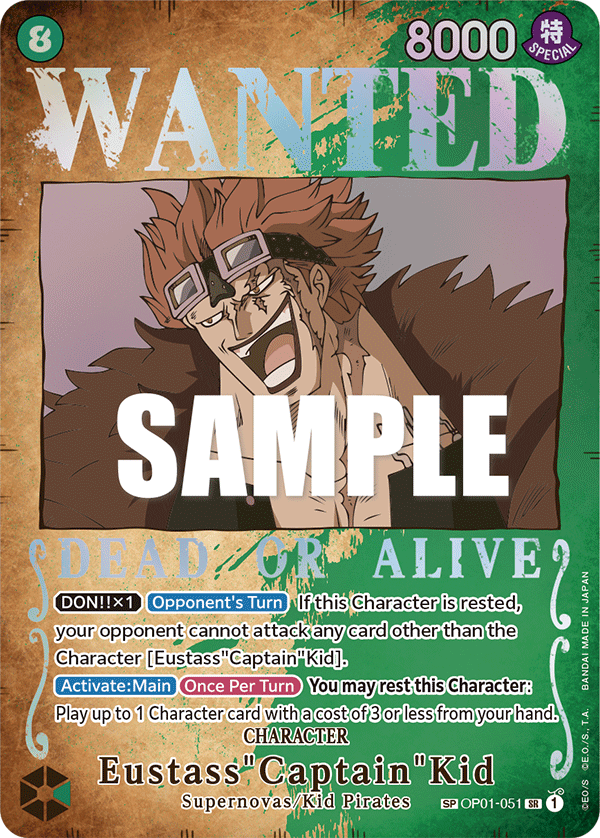 Eustass"Captain"Kid (Wanted Poster) OP01-051