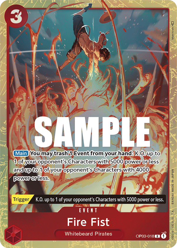 Fire Fist (Alternate Art) OP03-018