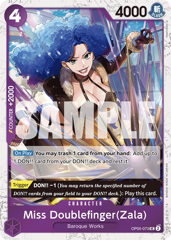 Miss Doublefinger(Zala) (Full Art) OP05-073