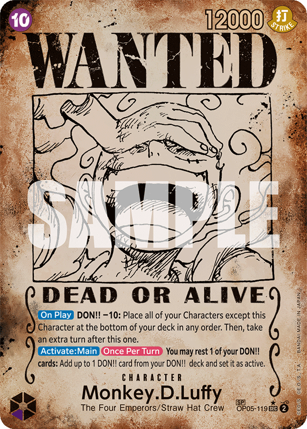 Monkey.D.Luffy (Wanted Poster) OP05-119