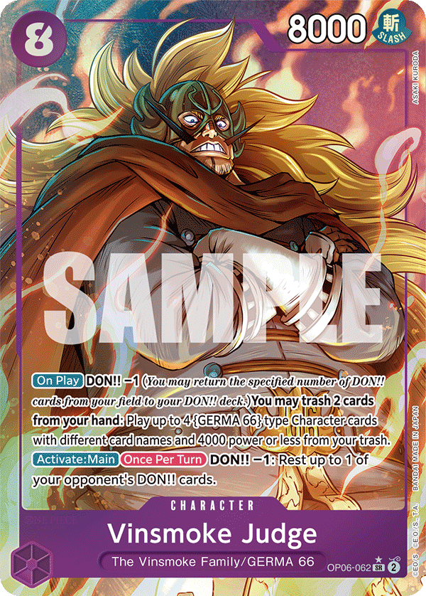 Vinsmoke Judge (Alternate Art) OP06-062