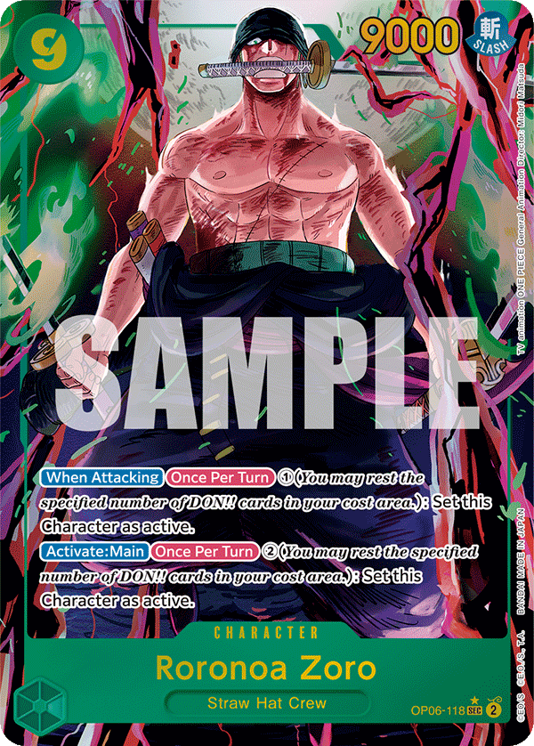 Roronoa Zoro (Alternate Art) OP06-118