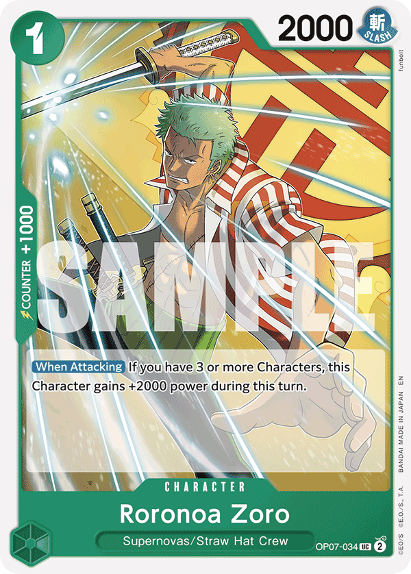 Roronoa Zoro (Reprint) OP07-034