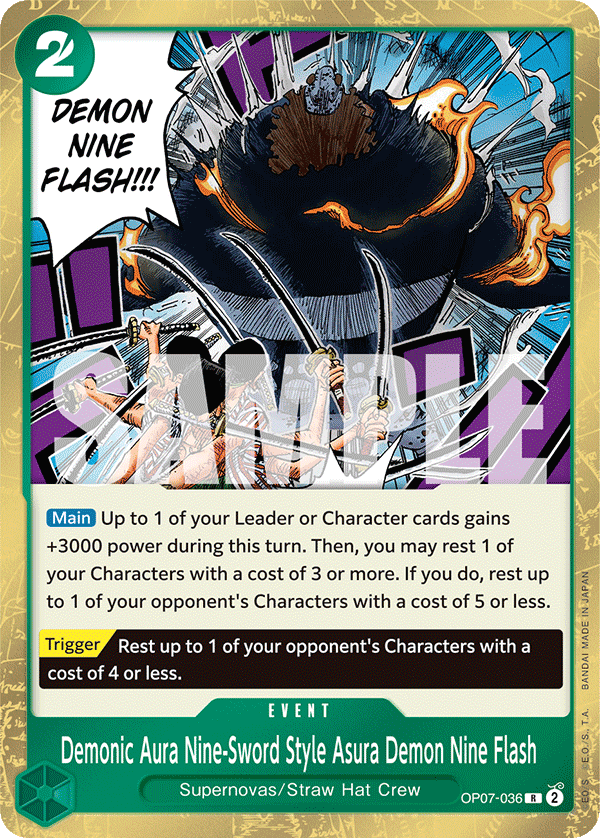 Demonic Aura Nine-Sword Style Asura Demon Nine Flash OP07-036