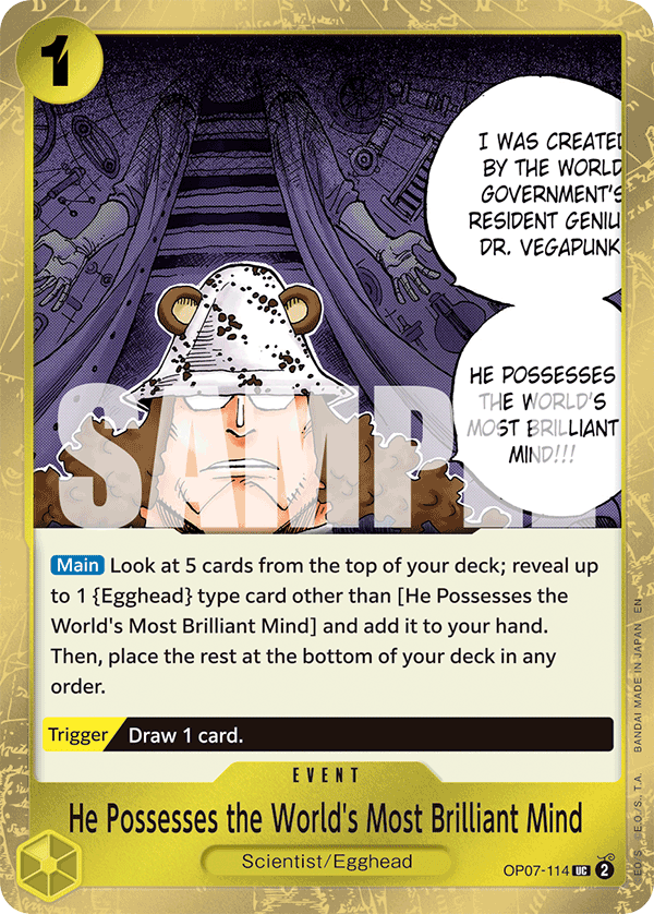 He Possesses the World's Most Brilliant Mind (Pirate Foil) OP07-114