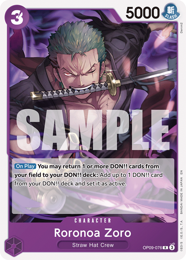 Roronoa Zoro (Reprint) OP09-076