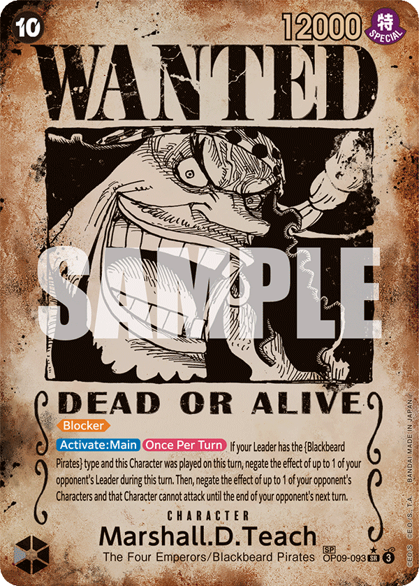 Marshall.D.Teach (093) (Wanted Poster) OP09-093