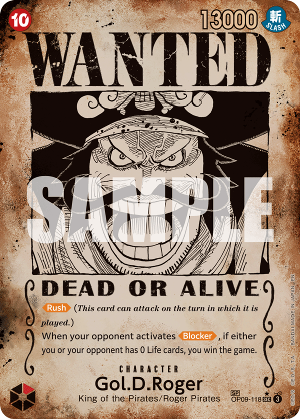 Gol.D.Roger - OP09-118 (SP) (Wanted Poster) OP09-118