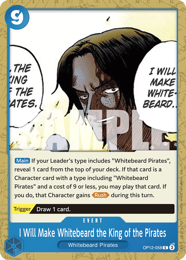 I Will Make Whitebeard the King of the Pirates OP12-058
